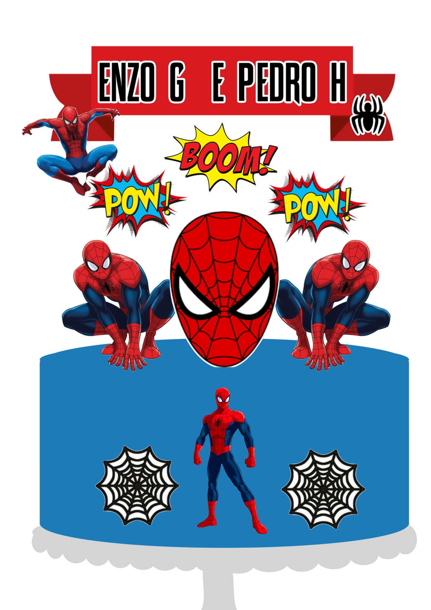 Arquivo de Corte Topo de Bolo Homem Aranha
