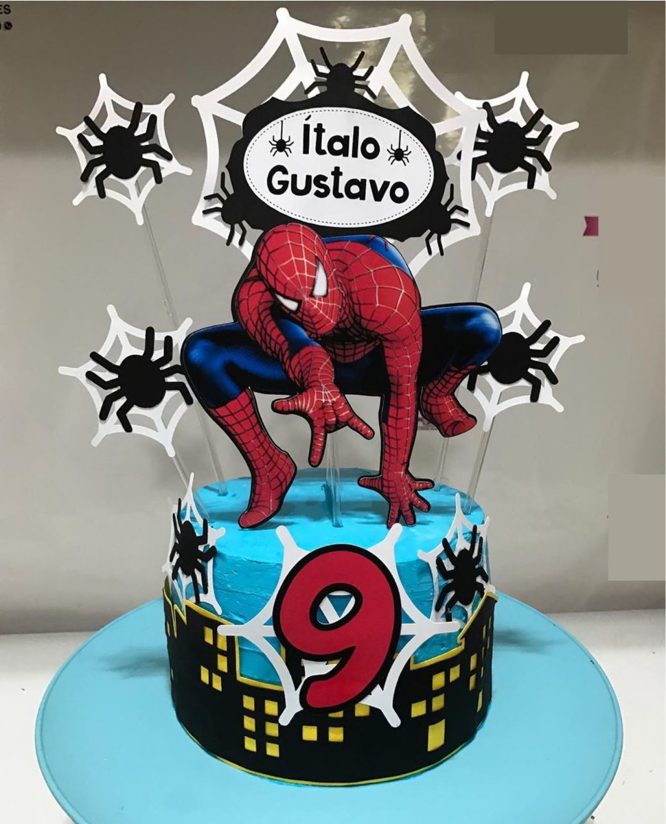 Arquivo de Corte Topo de Bolo Homem Aranha - Imagem 2