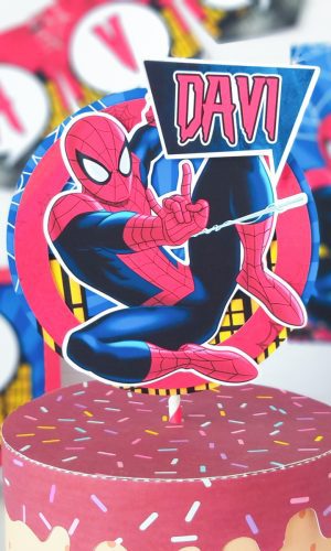 Arquivo de Corte topo de bolo Homem Aranha studio pdf 3