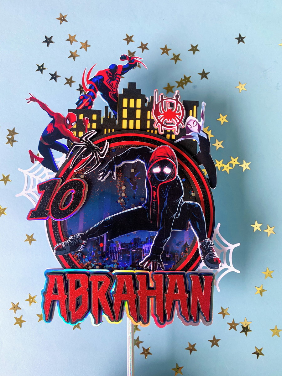 Arquivo de Corte Topo de Bolo Homem Aranha Studio