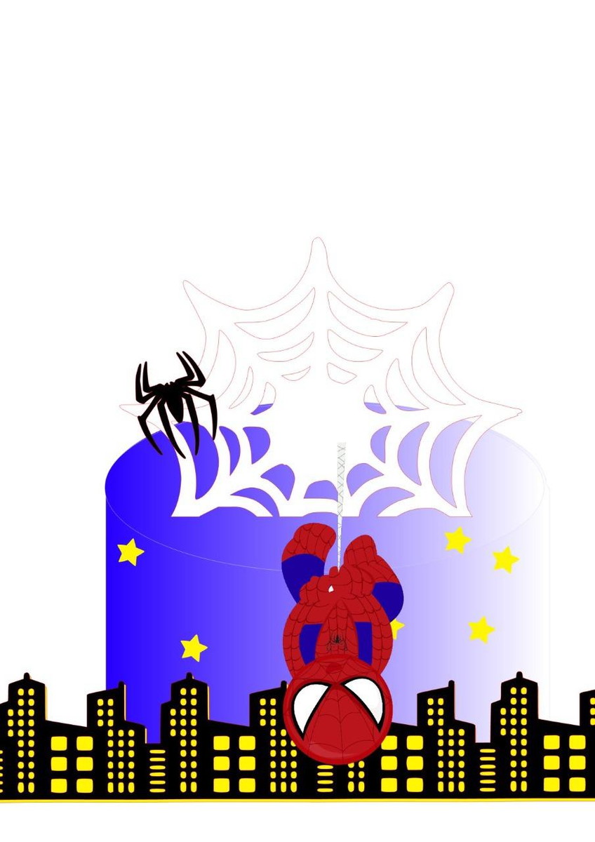 ARQUIVO DE CORTE TOPO DE BOLO HOMEM ARANHA