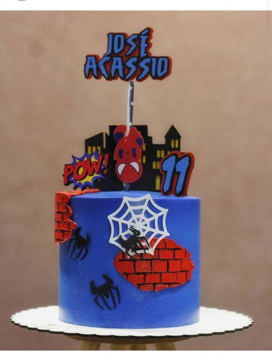 Arquivo de corte Topo de bolo - Homem Aranha