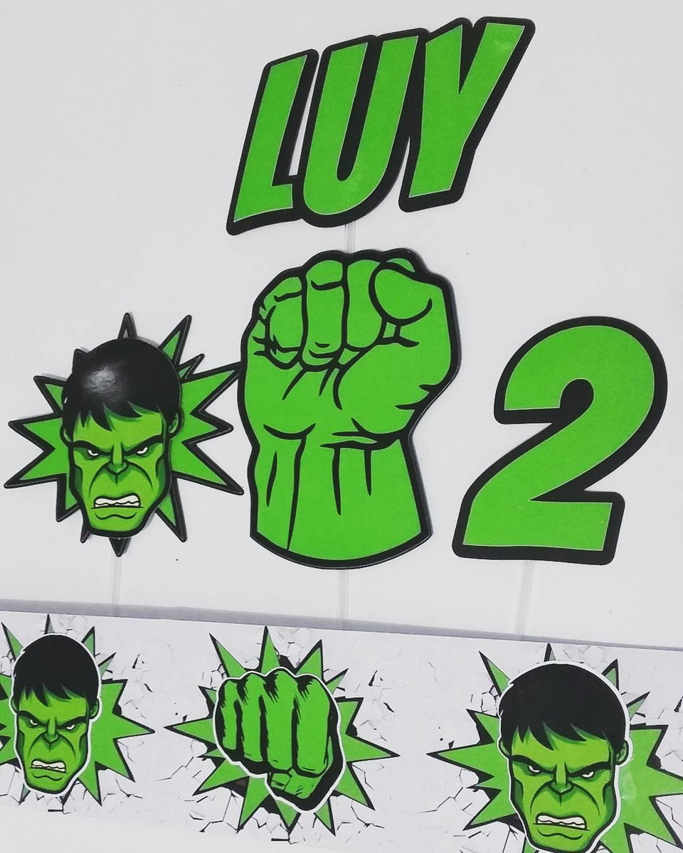 Arquivo de Corte Topo de Bolo Hulk
