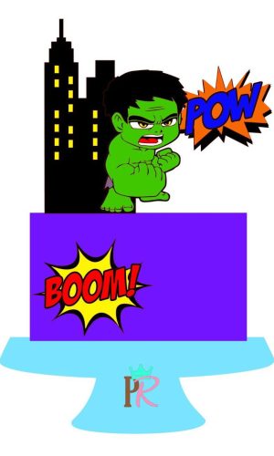 Arquivo de corte Topo de bolo Hulk CAMADAS STUDIO COD:1666