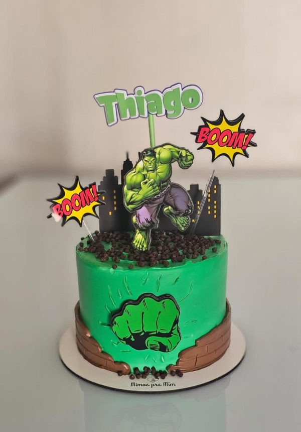 Arquivo de Corte Topo de Bolo Hulk com Soco