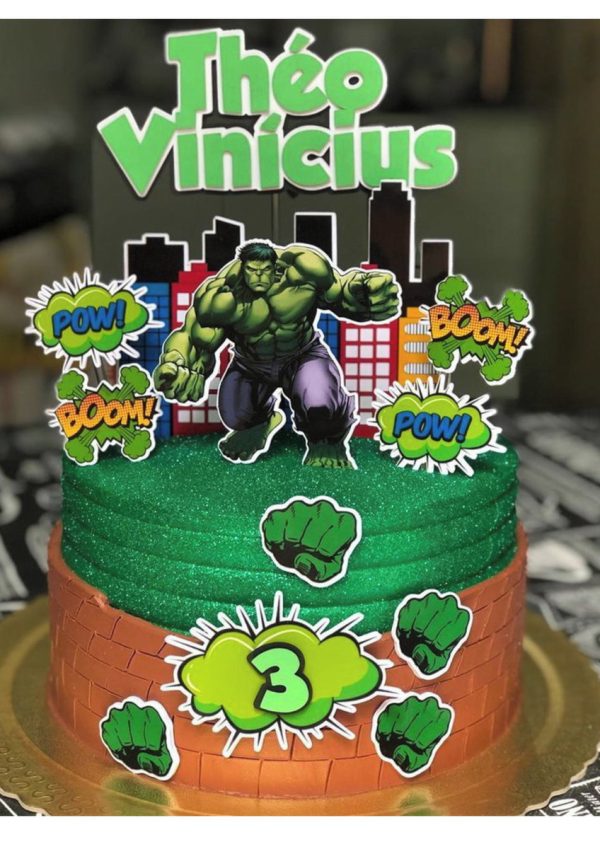 Arquivo de Corte Topo de Bolo Hulk