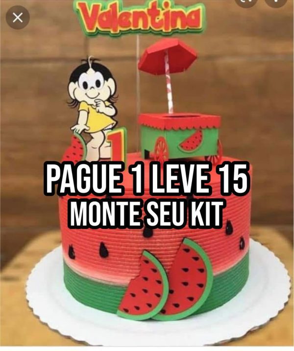 Arquivo De Corte Topo De Bolo Magali Studio+14 Arquivos