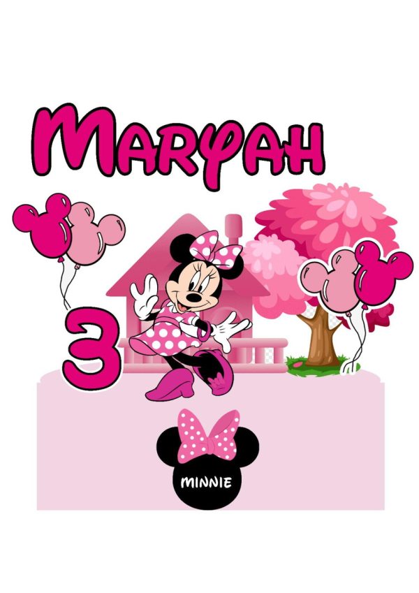 Arquivo de corte Topo de Bolo Minnie 01