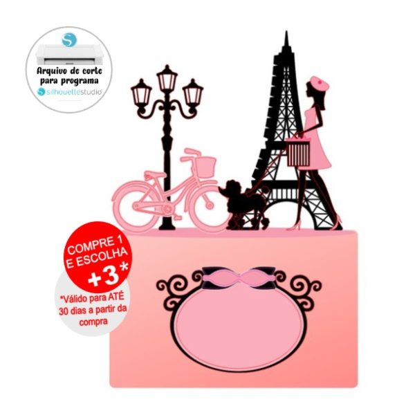 Arquivo de Corte Topo de Bolo Paris