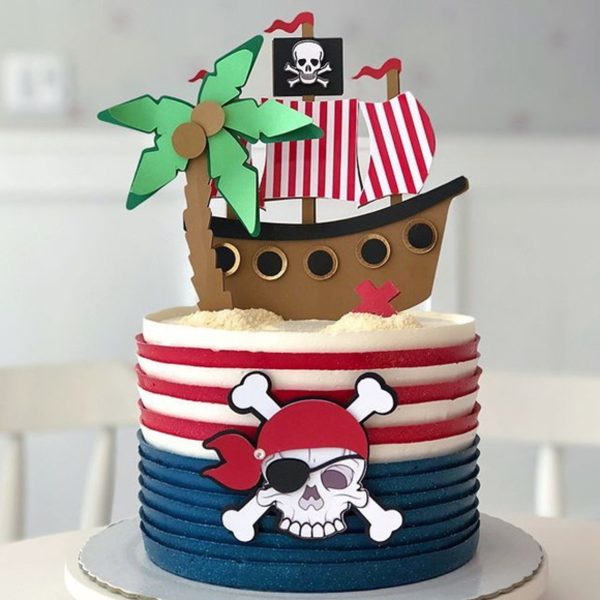 Arquivo de Corte Topo de Bolo Pirata