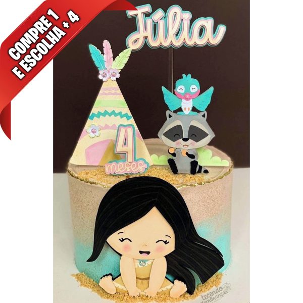 Arquivo de Corte Topo de Bolo Pocahontas