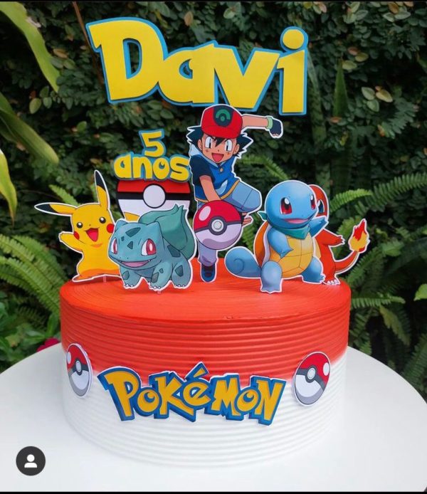 Arquivo de corte topo de bolo POKEMON