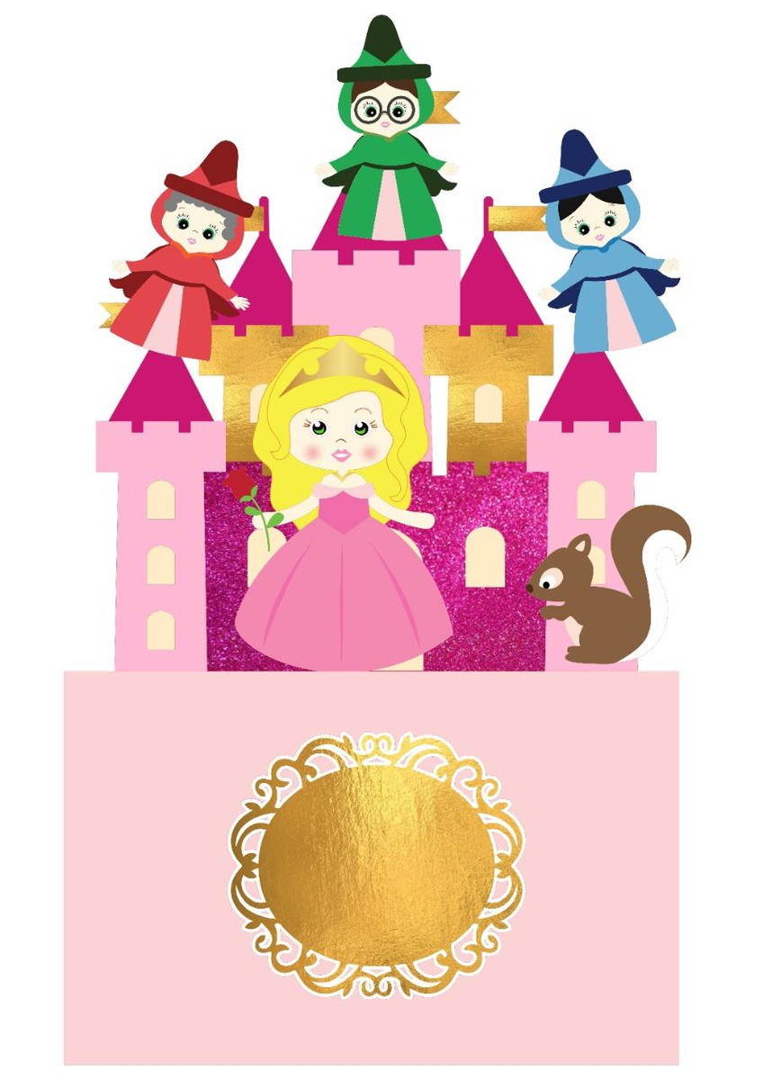 ARQUIVO DE CORTE TOPO DE BOLO PRINCESA Aurora