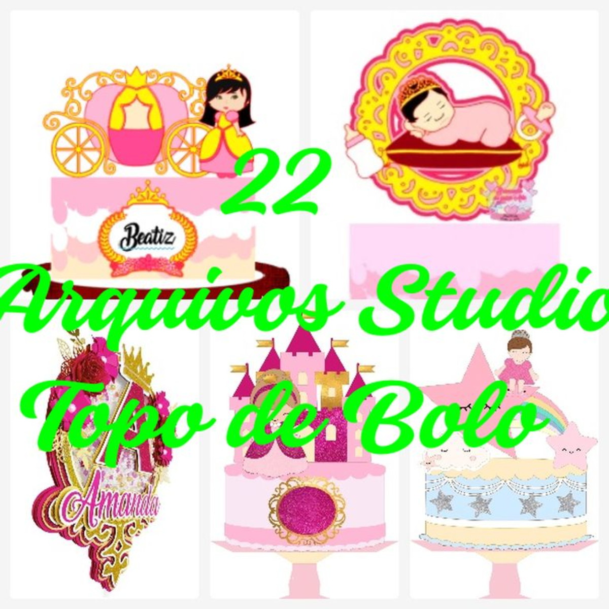 ARQUIVO DE CORTE TOPO DE BOLO - PRINCESA- REALEZA - Imagem 2