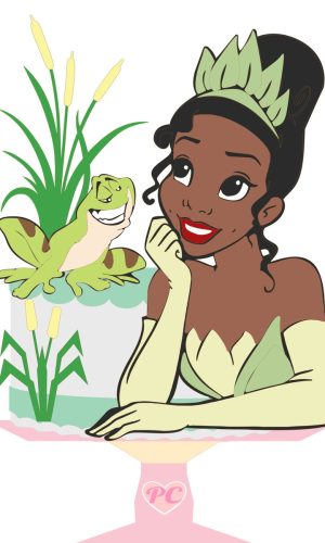 Arquivo de corte Topo de Bolo Princesa Tiana CAMADAS #2052
