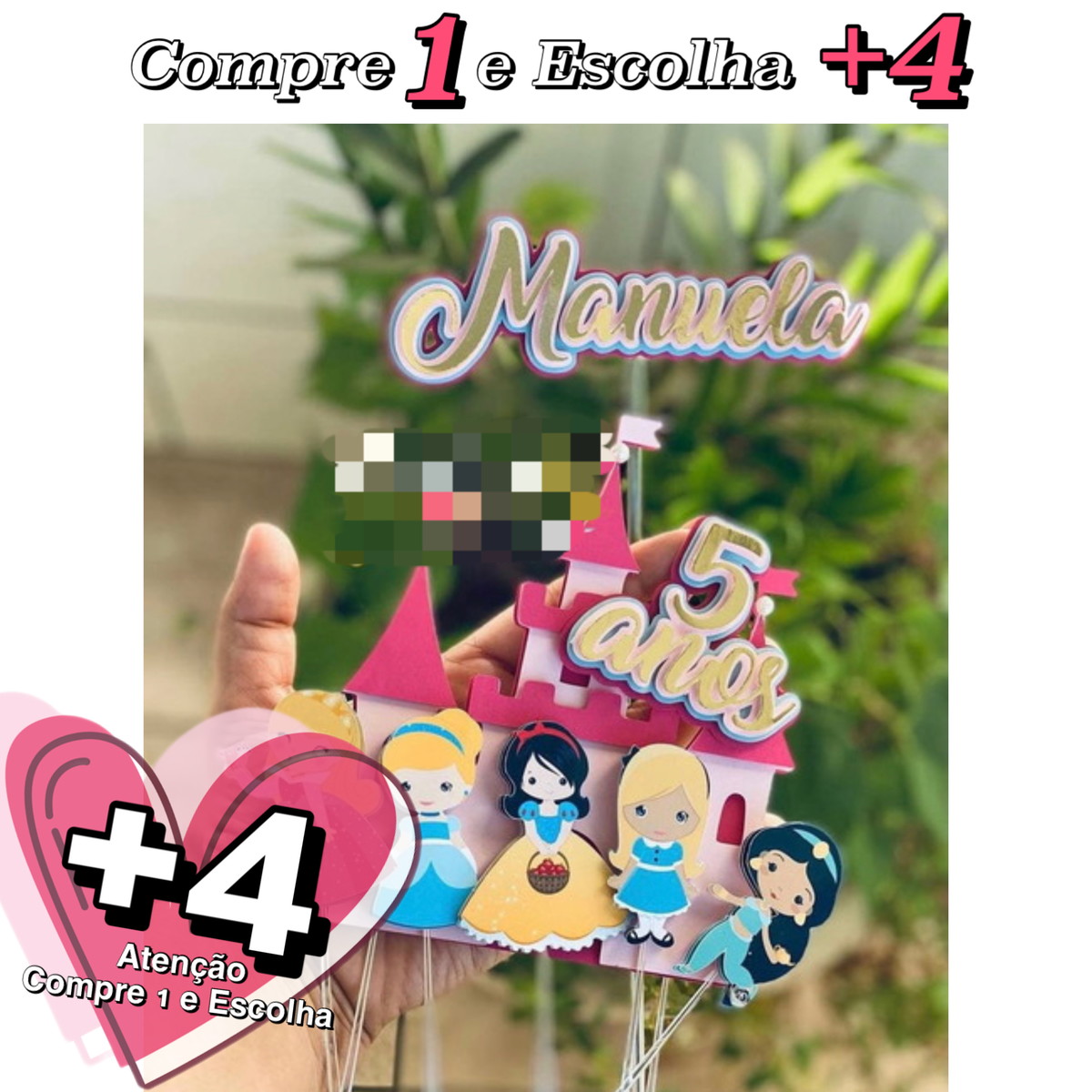 Arquivo de Corte Topo de Bolo Princesas 002 - Studio
