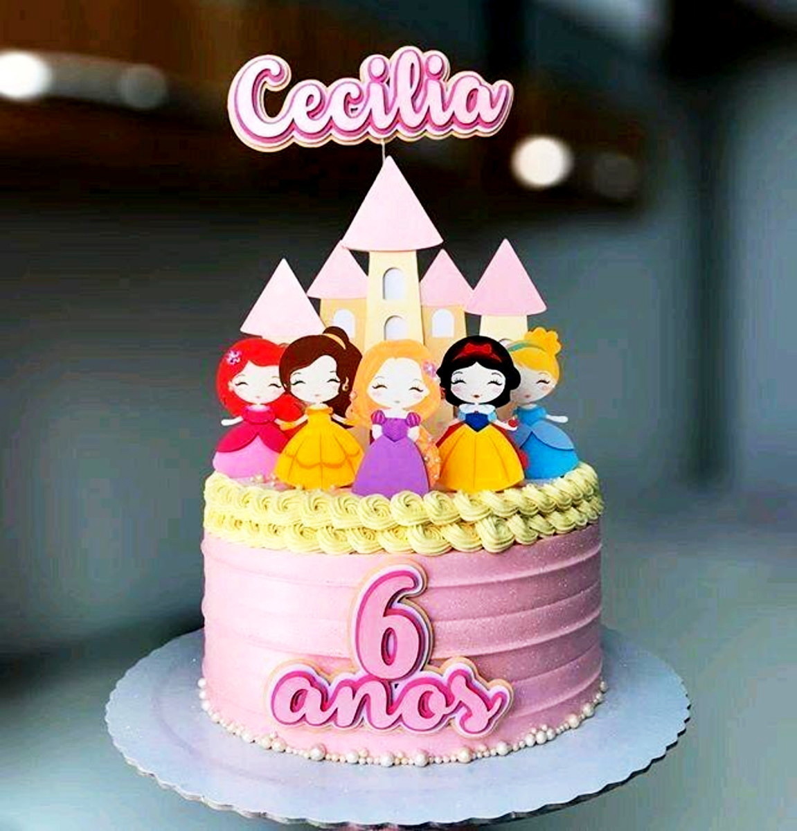 Arquivo de Corte Topo de Bolo Princesas da Disney Cute