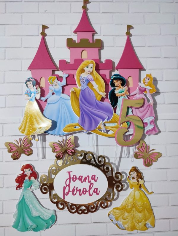 Arquivo de Corte Topo de Bolo Princesas Disney Flexi Foison