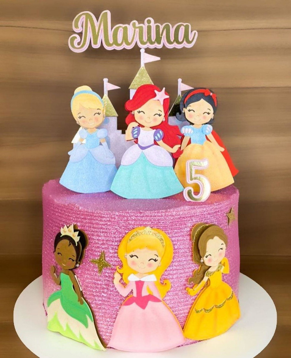 Arquivo de Corte Topo de Bolo Princesas Disney