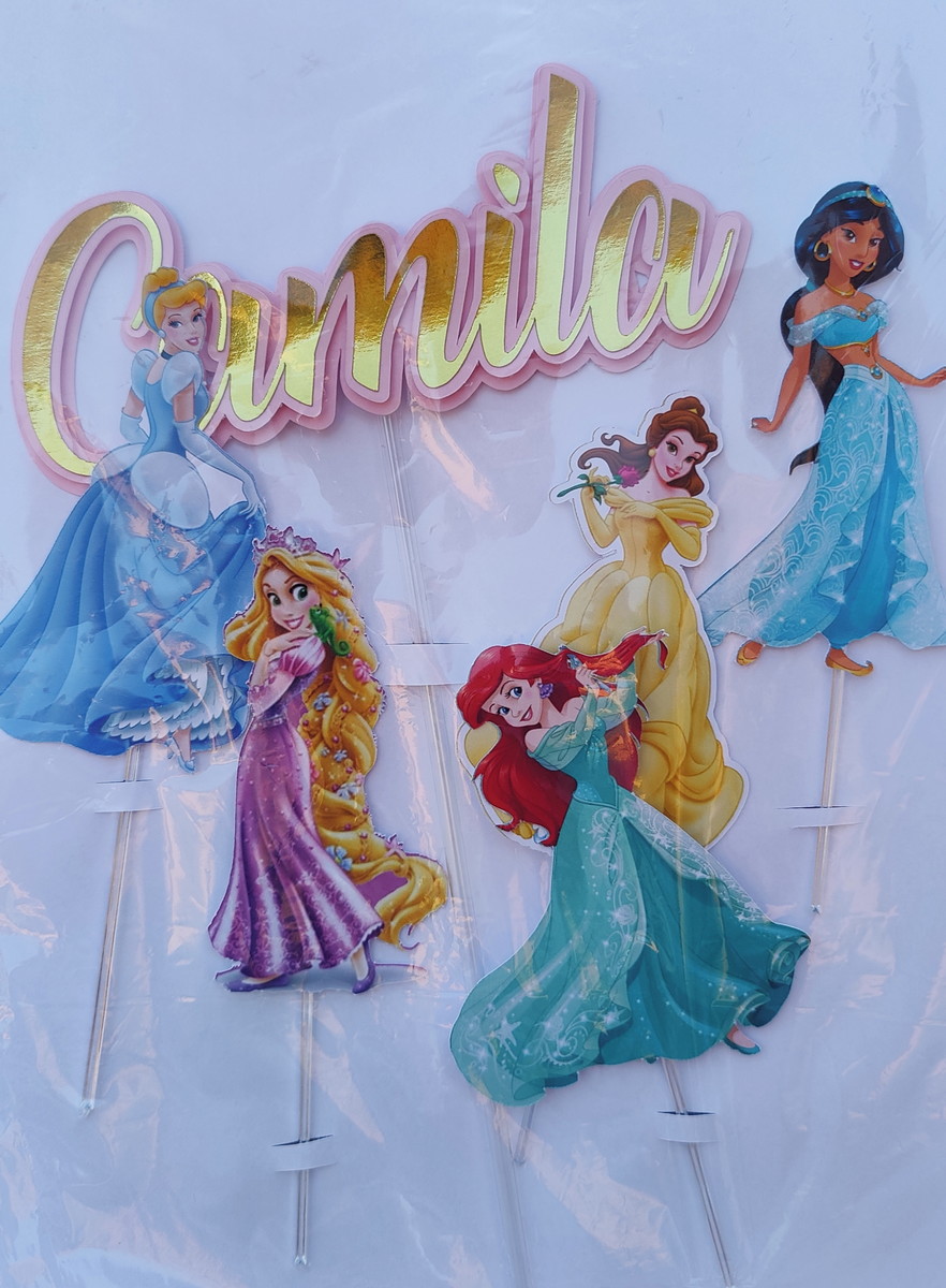 Arquivo de Corte Topo de Bolo Princesas