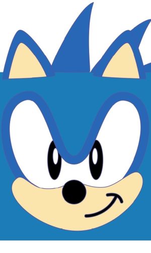 Arquivo de Corte Topo de Bolo Rosto Sonic em Camadas #446