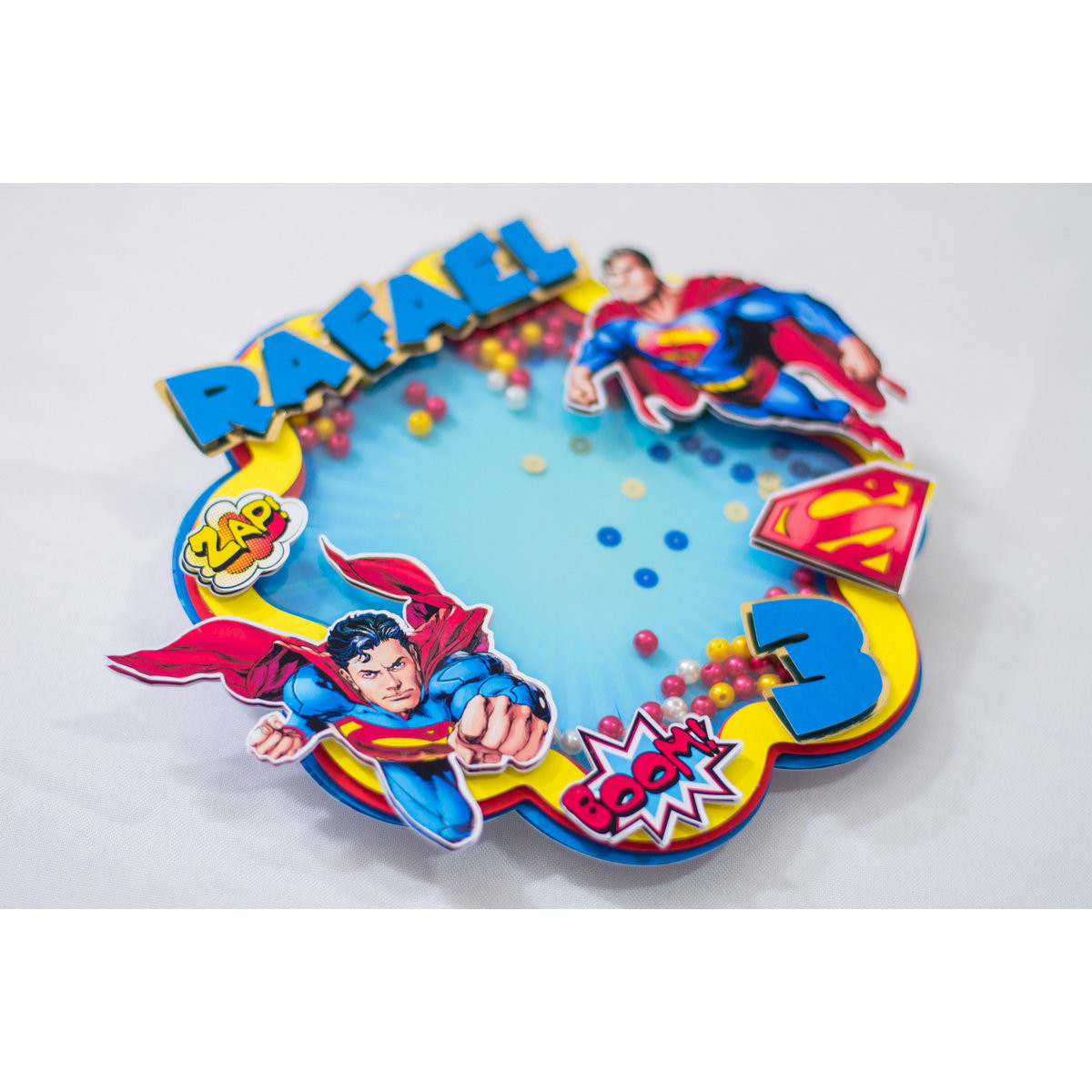 Arquivo de Corte: Topo de Bolo Shaker Super Man 004