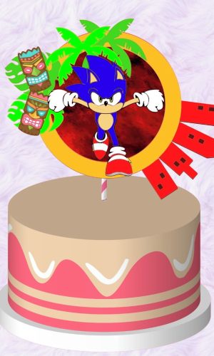 Arquivo De Corte Topo De Bolo - Sonic 002 (19b2ec4)