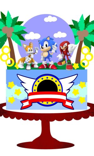 Arquivo de Corte Topo de Bolo Sonic #650#