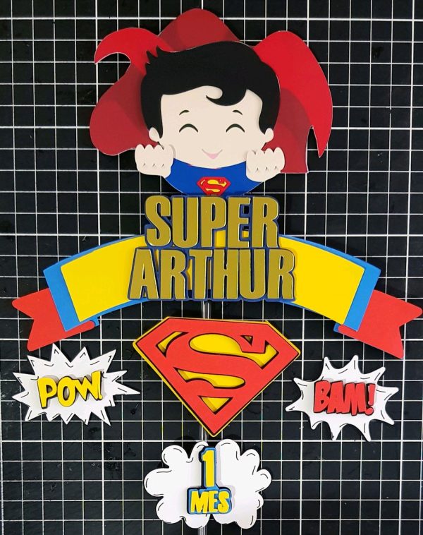 Arquivo de corte Topo de Bolo Super Homem Superman Baby - St - Imagem 2