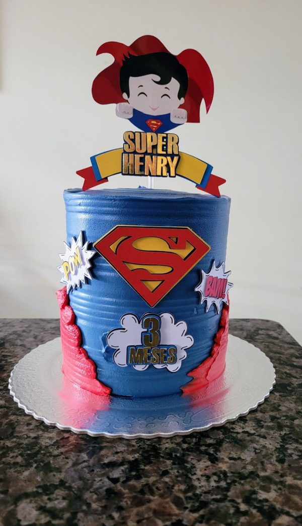 Arquivo de corte Topo de Bolo Super Homem Superman Baby - St - Imagem 3