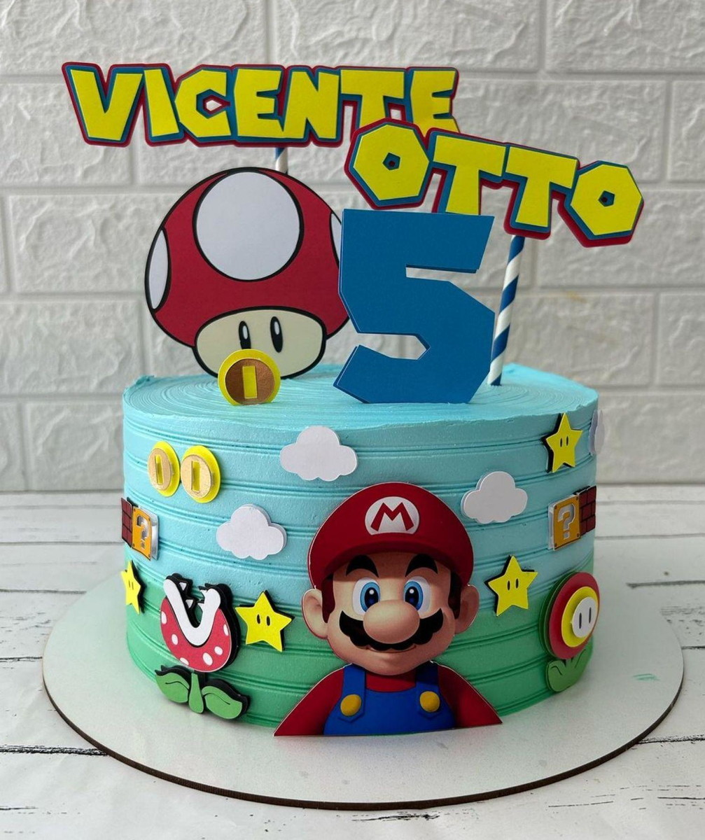 Arquivo de Corte Topo de Bolo Super Mario 1