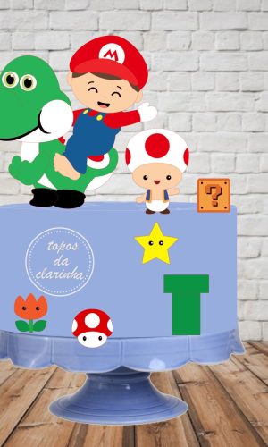 Arquivo de Corte Topo de Bolo Super Mario Camada