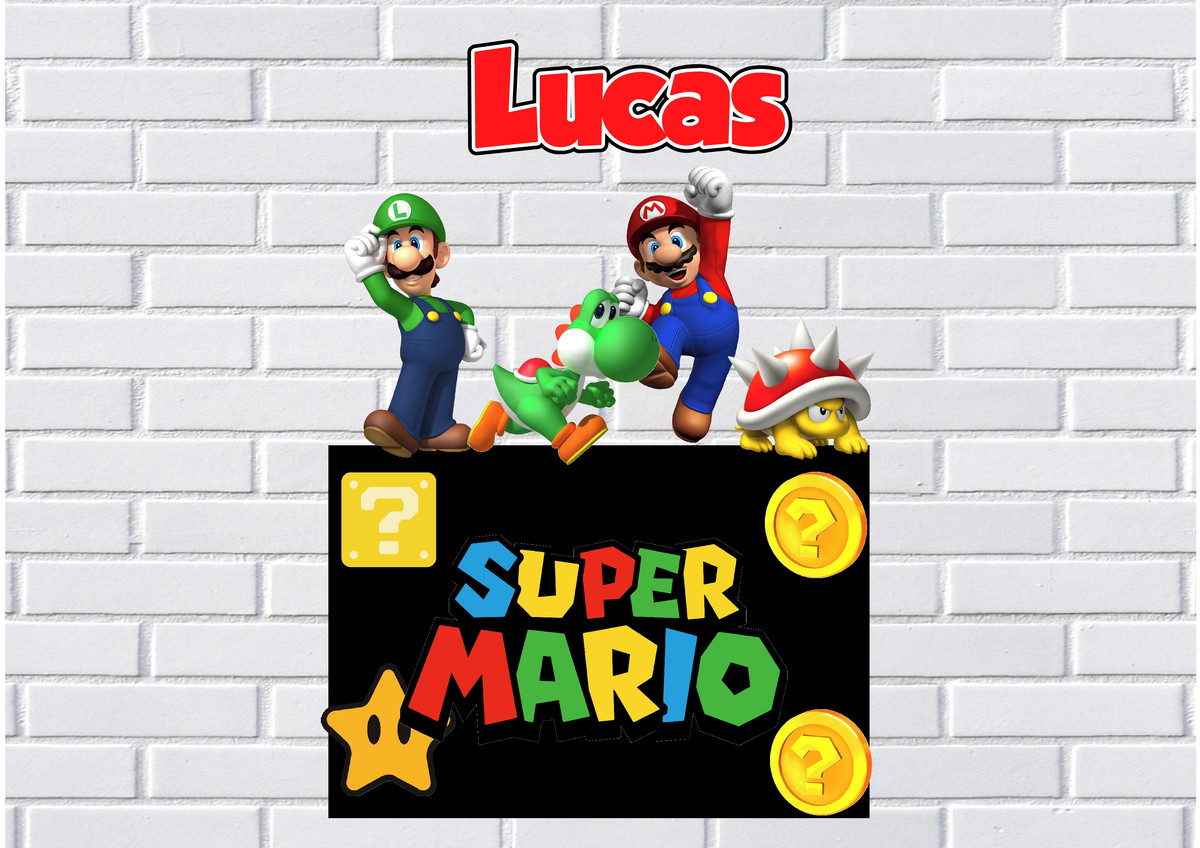 Arquivo de Corte Topo de Bolo Super Mario Flexi Foison