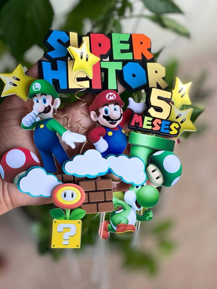 Arquivo de corte Topo de bolo Super Mario
