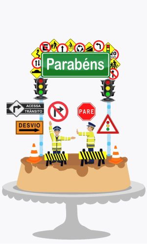 10 Arquivo Por R$ 10,00 Topo de Bolo Transito