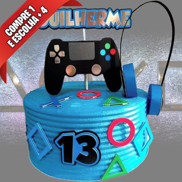 Arquivo de Corte Topo de Bolo Video Game