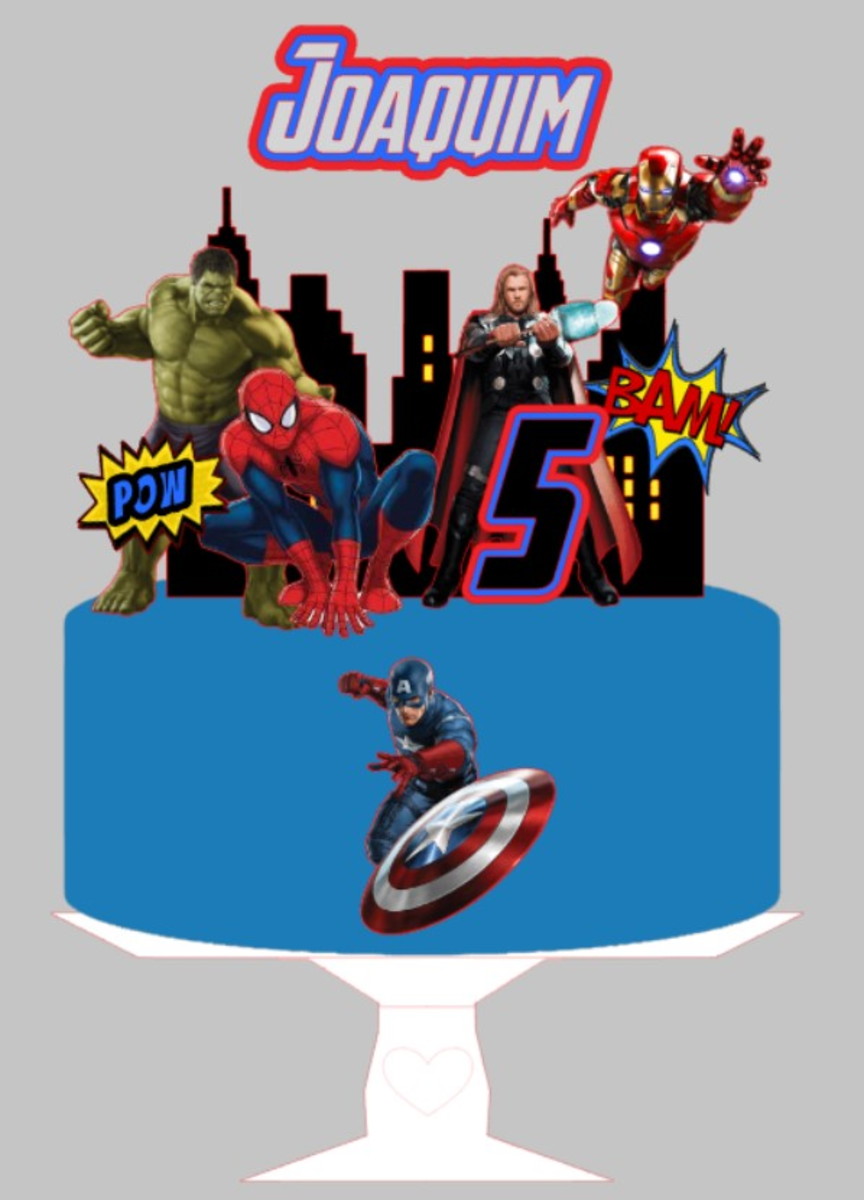 Arquivo de Corte Topo de Bolo Vingadores