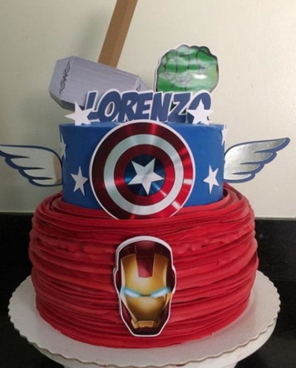 Arquivo de Corte Topo de Bolo Vingadores Studio