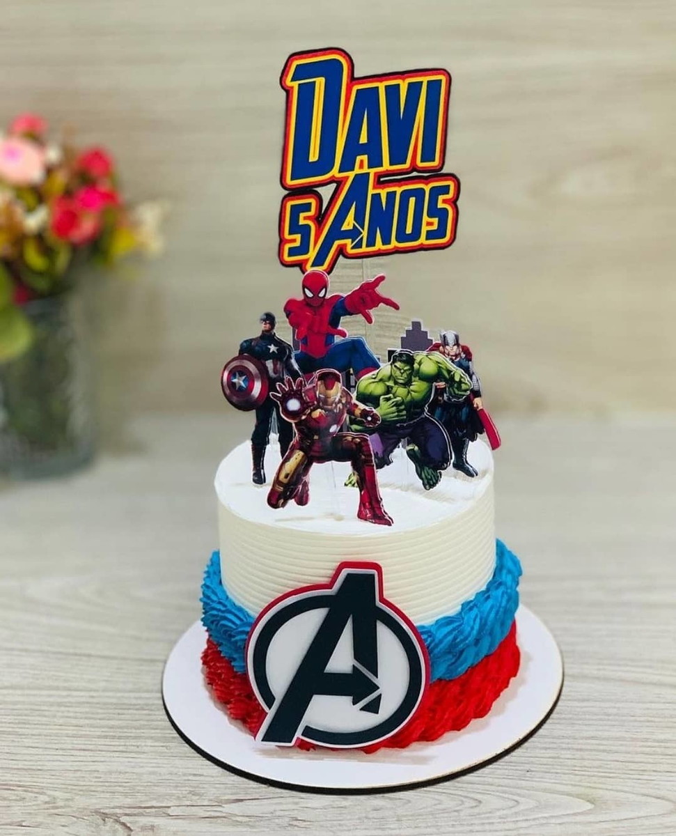 Arquivo de corte topo de bolo Vingadores