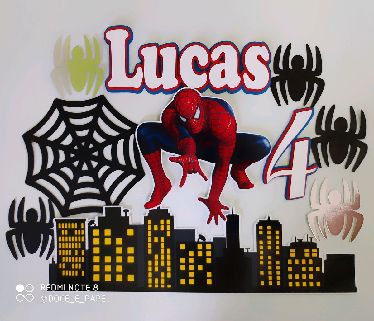 Arquivo de corte topo homem aranha+4arquivos