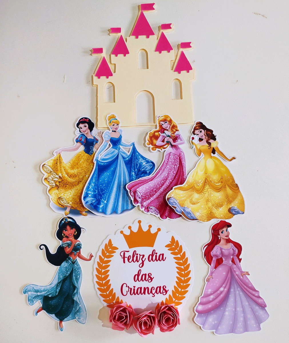 Arquivo de corte topo princesa Disney castelo+brinde