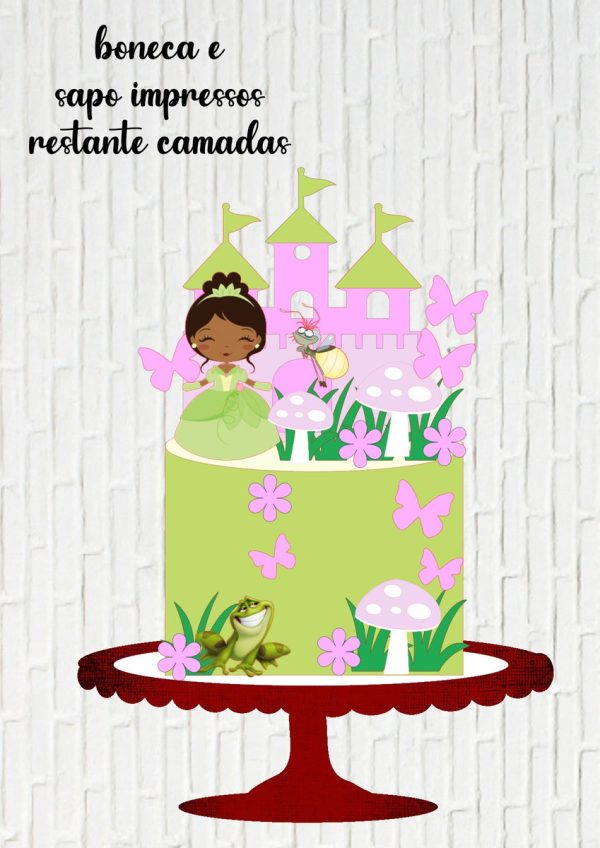 Arquivo de Corte Topo Princesa Tiana Cut Castelo Camadas