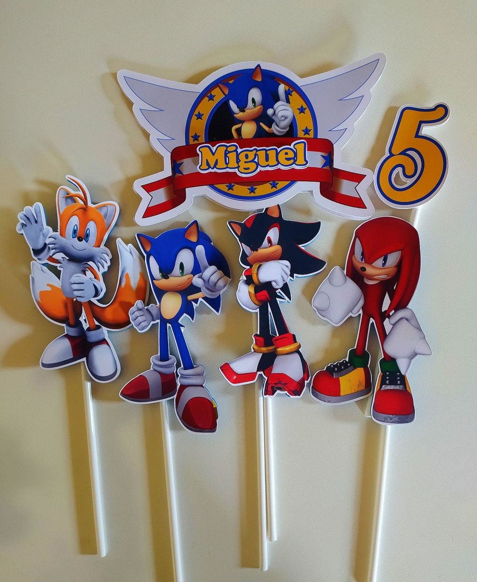 Arquivo de corte Topo Sonic Miguel+brinde