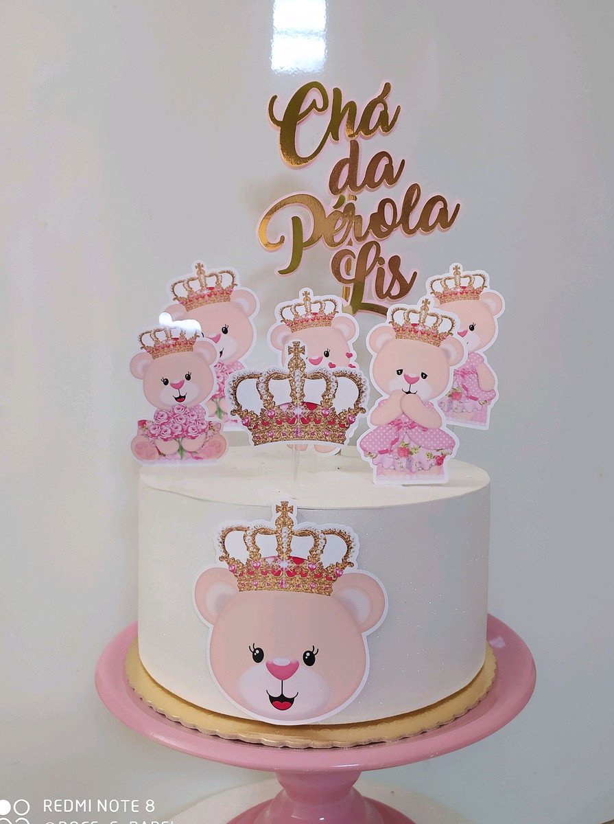 Arquivo de corte topo ursinha princesa+brinde