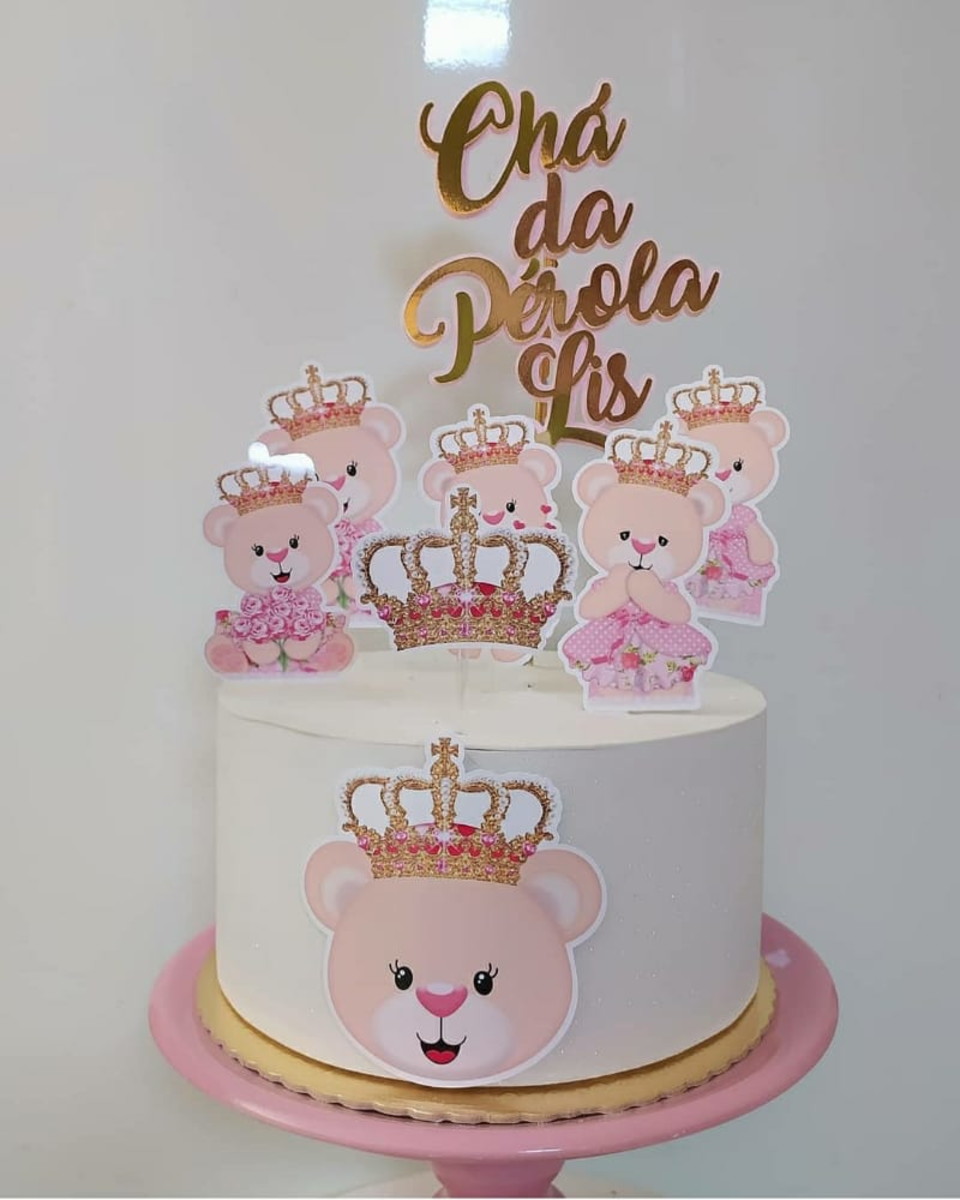 Arquivo de corte Topo Ursinha Princesa+BRINDE