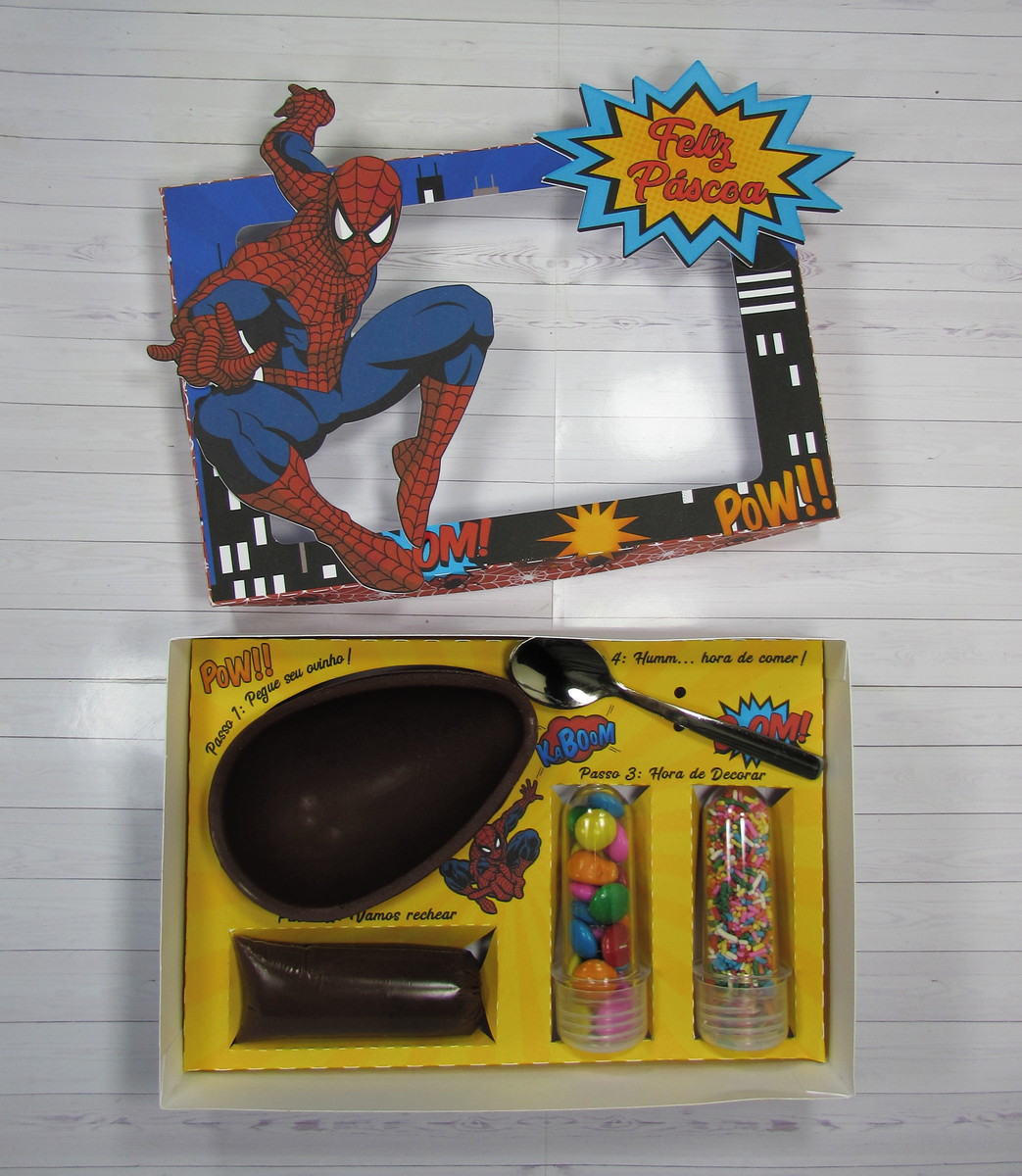Arquivo Digital Mini Confeiteiro Páscoa Homem Aranha