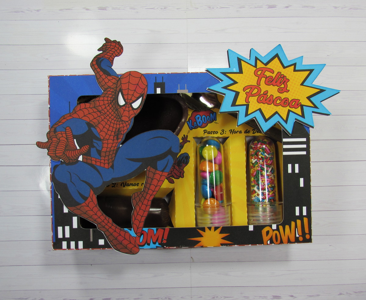 Arquivo Digital Mini Confeiteiro Páscoa Homem Aranha - Imagem 2