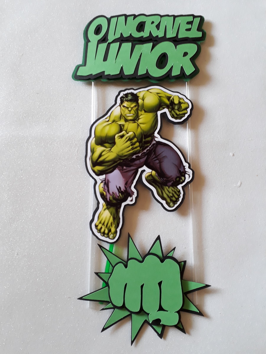 Arquivo Digital p/ Silhouette - Topo Bolo Hulk 2 - Imagem 3