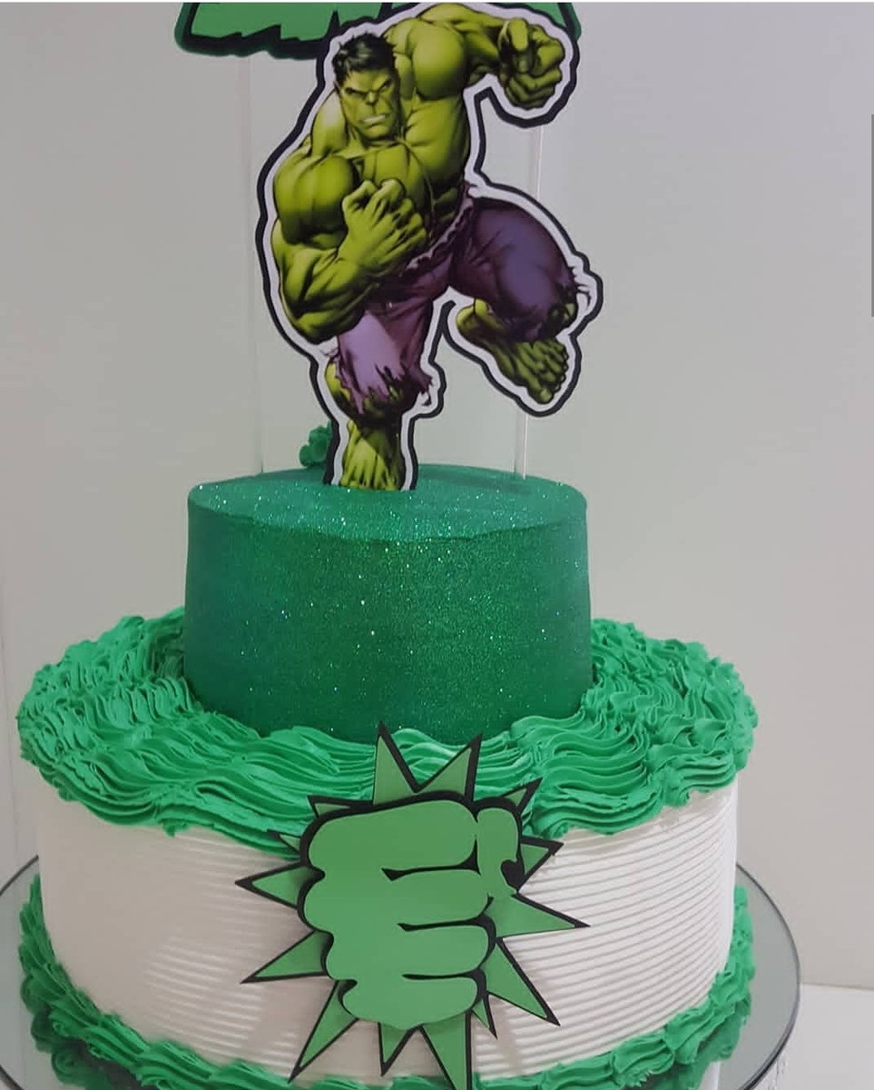 Arquivo Digital p/ Silhouette - Topo Bolo Hulk 2 - Imagem 2