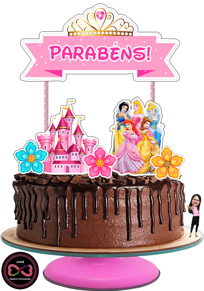 ARQUIVO PSD – Topo de Bolo – As Princesas
